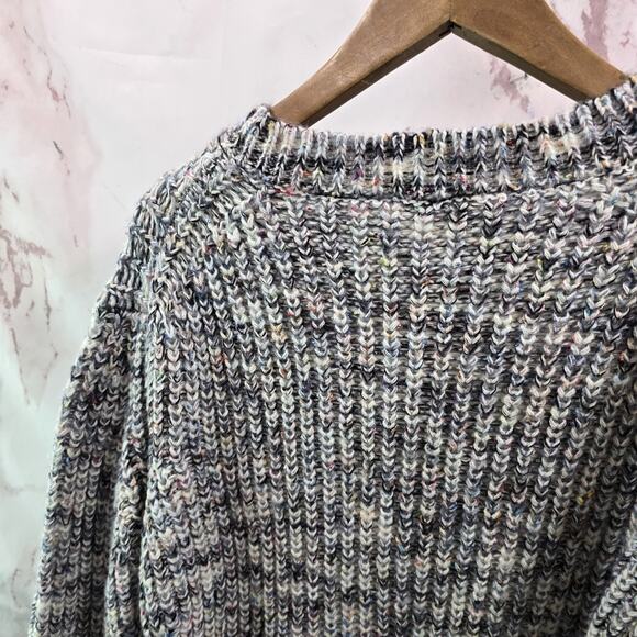 Rails Sweater Womens Small Black Gray Marled Lux Kaleidoscope Crew Neck Wool - Picture 6 of 12